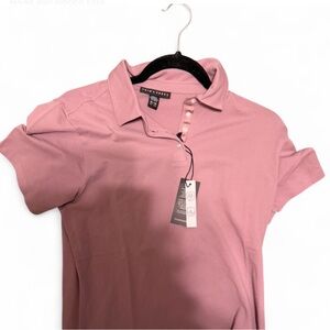 Prim + Preux Men’s Short Sleeve Polo Shirt Mauve Pink NWT Size M